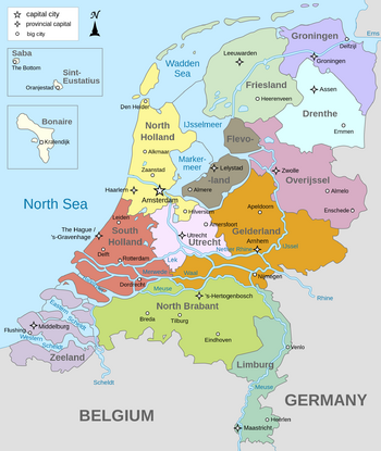 Lage von Königreich der Niederlande